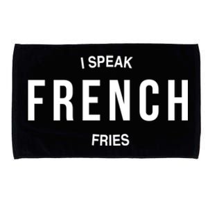 I Speak French Funny Slogan Gift Microfiber Hand Towel