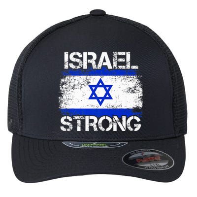 Israel Strong Flag Support I Stand With Israel Flexfit Unipanel Trucker Cap