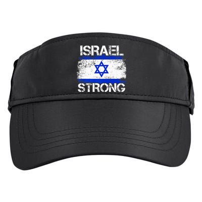 Israel Strong Flag Support I Stand With Israel Adult Drive Performance Visor