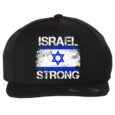 Israel Strong Flag Support I Stand With Israel Wool Snapback Cap