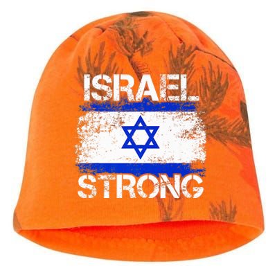 Israel Strong Flag Support I Stand With Israel Kati - Camo Knit Beanie