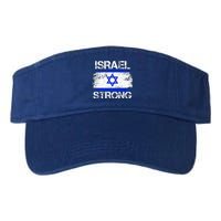 Israel Strong Flag Support I Stand With Israel Valucap Bio-Washed Visor