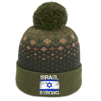 Israel Strong Flag Support I Stand With Israel The Baniff Cuffed Pom Beanie