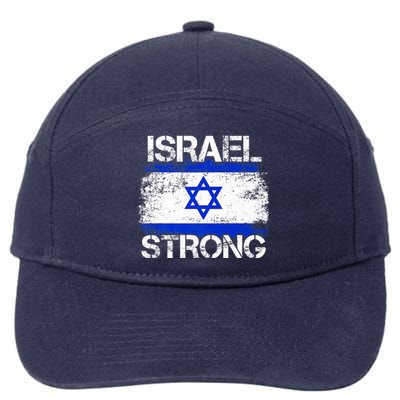 Israel Strong Flag Support I Stand With Israel 7-Panel Snapback Hat