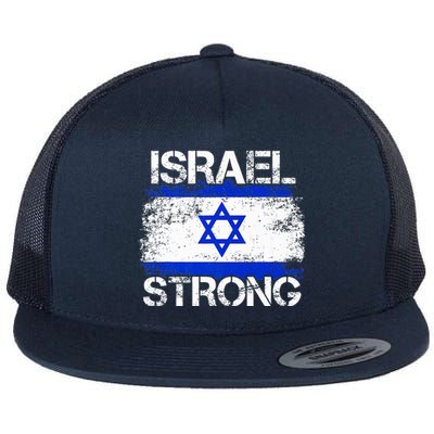 Israel Strong Flag Support I Stand With Israel Flat Bill Trucker Hat