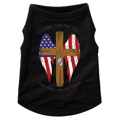 I Stand For The Flag Kneel For The Cross USA Doggie Tank