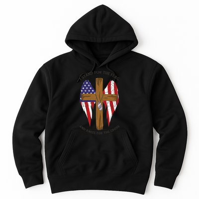 I Stand For The Flag Kneel For The Cross USA Hoodie