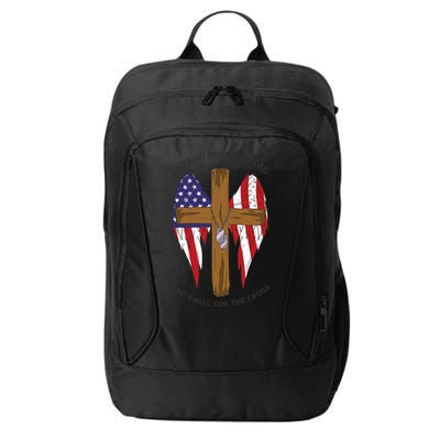 I Stand For The Flag Kneel For The Cross USA City Backpack