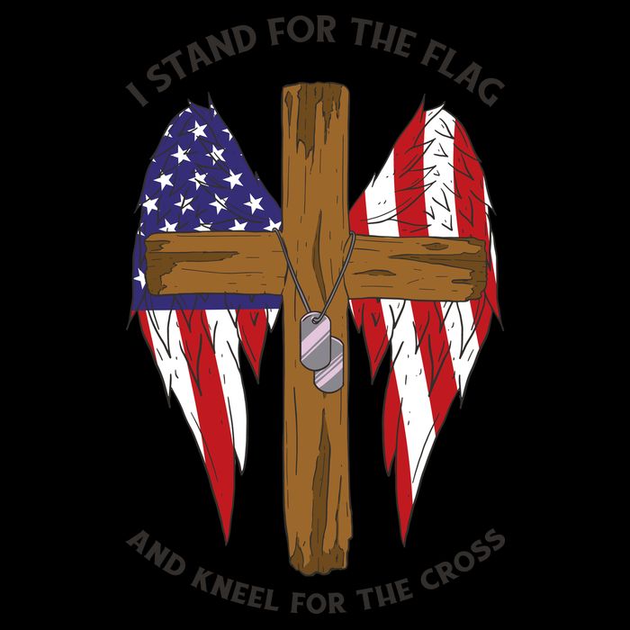 I Stand For The Flag Kneel For The Cross USA Flatbill Hat