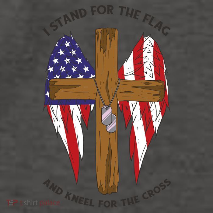 I Stand For The Flag Kneel For The Cross USA Vector Backpack