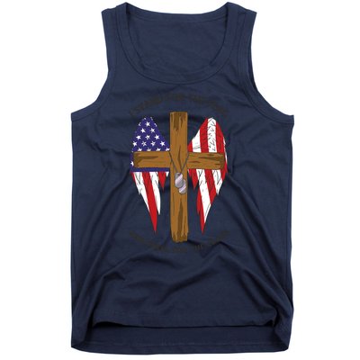 I Stand For The Flag Kneel For The Cross USA Tank Top