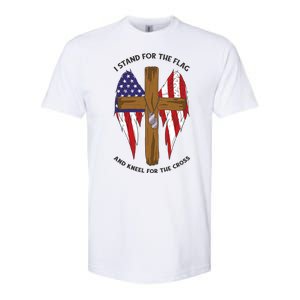 I Stand For The Flag Kneel For The Cross USA Softstyle CVC T-Shirt