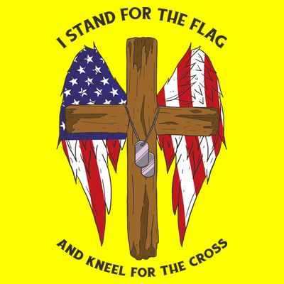 I Stand For The Flag Kneel For The Cross USA T-Shirt