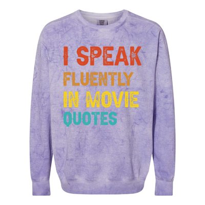 I Speak Fluently In Movie Quotes Funny Essential Colorblast Crewneck Sweatshirt