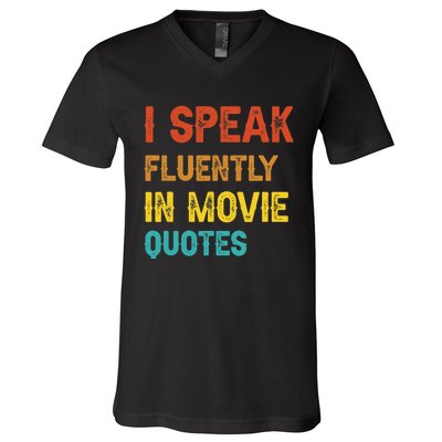 I Speak Fluently In Movie Quotes Funny Essential V-Neck T-Shirt