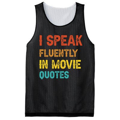 I Speak Fluently In Movie Quotes Funny Essential Mesh Reversible Basketball Jersey Tank