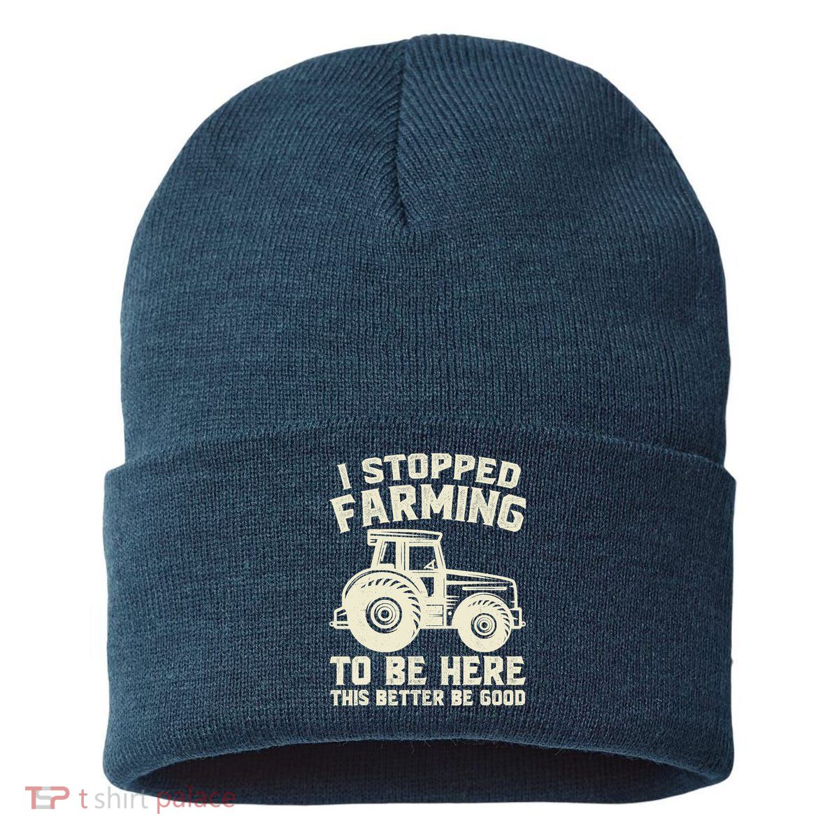 I Stopped Farming To Be Here This Better Be Good Vintage Sustainable Knit Beanie