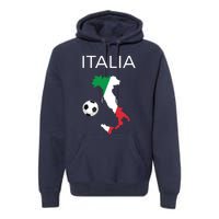 Italy Soccer Forza Azzurri Italian Italia Premium Hoodie