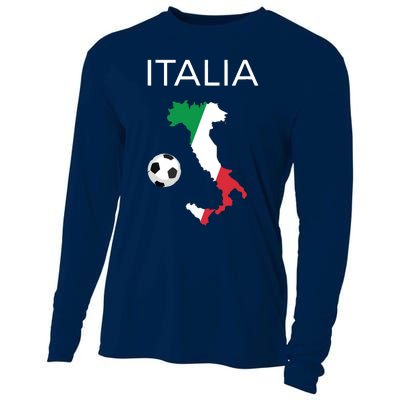 Italy Soccer Forza Azzurri Italian Italia Cooling Performance Long Sleeve Crew