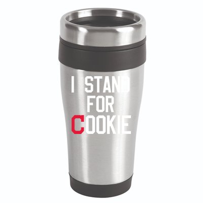 I Stand For Cookie Carlos Carrasco Indians 16oz Travel Tumbler