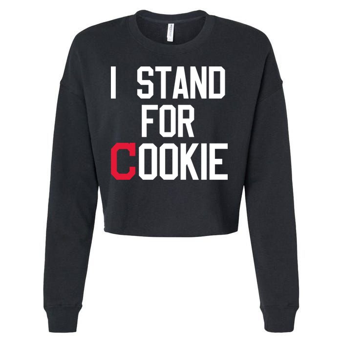 I Stand For Cookie Carlos Carrasco Indians Cropped Pullover Crew