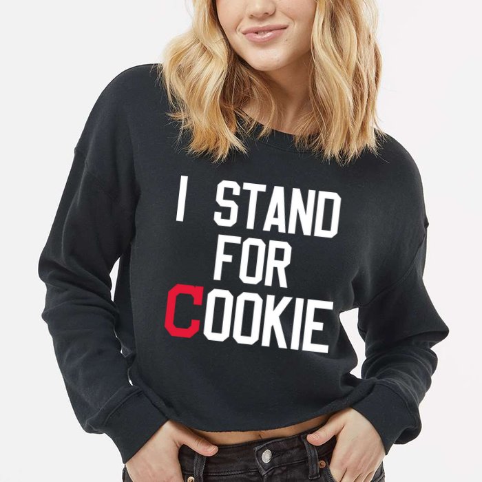 I Stand For Cookie Carlos Carrasco Indians Cropped Pullover Crew