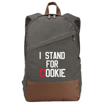 I Stand For Cookie Carlos Carrasco Indians Cotton Canvas Backpack