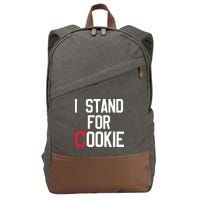I Stand For Cookie Carlos Carrasco Indians Cotton Canvas Backpack