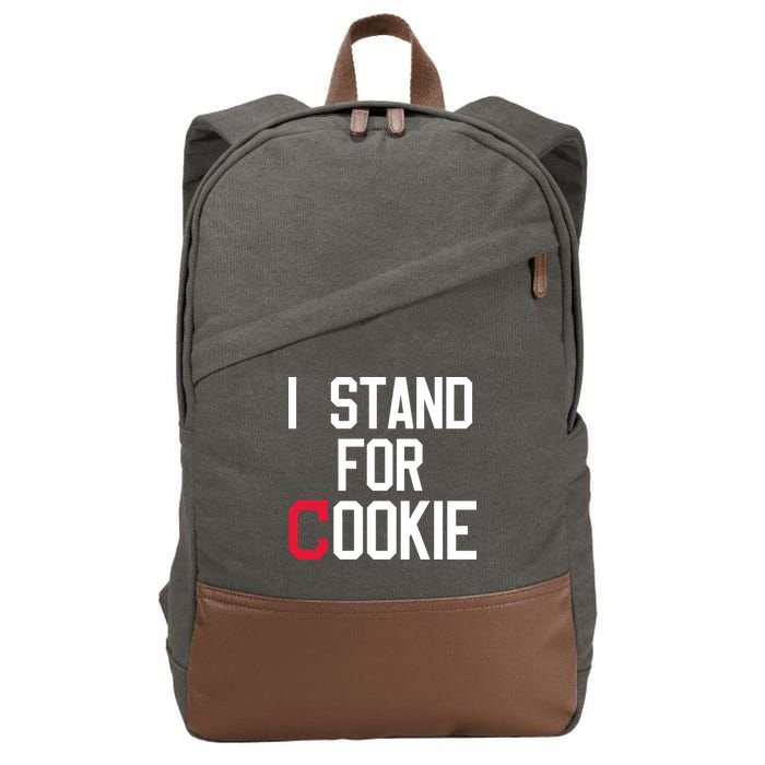 I Stand For Cookie Carlos Carrasco Indians Cotton Canvas Backpack