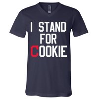 I Stand For Cookie Carlos Carrasco Indians V-Neck T-Shirt