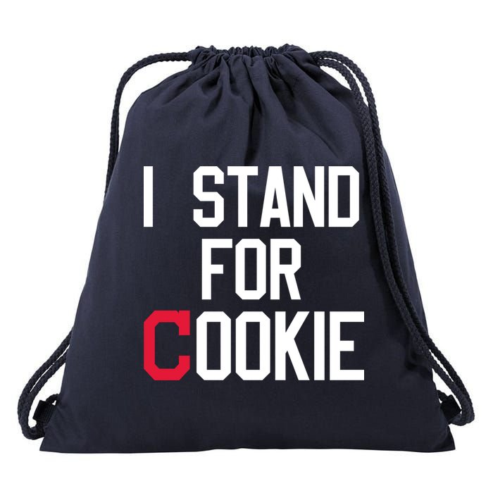 I Stand For Cookie Carlos Carrasco Indians Drawstring Bag