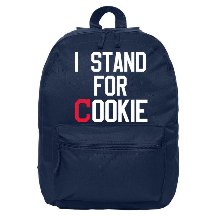 I Stand For Cookie Carlos Carrasco Indians 16 in Basic Backpack