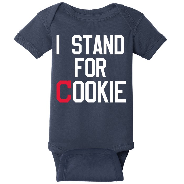 I Stand For Cookie Carlos Carrasco Indians Baby Bodysuit