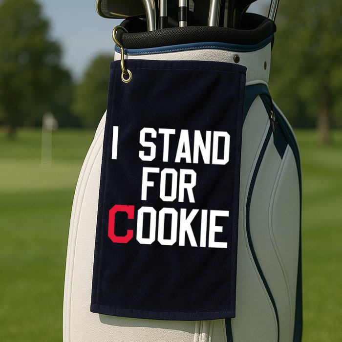 I Stand For Cookie Carlos Carrasco Indians Golf Towel