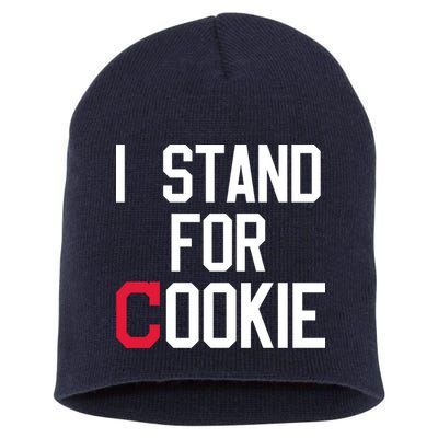 I Stand For Cookie Carlos Carrasco Indians Short Acrylic Beanie
