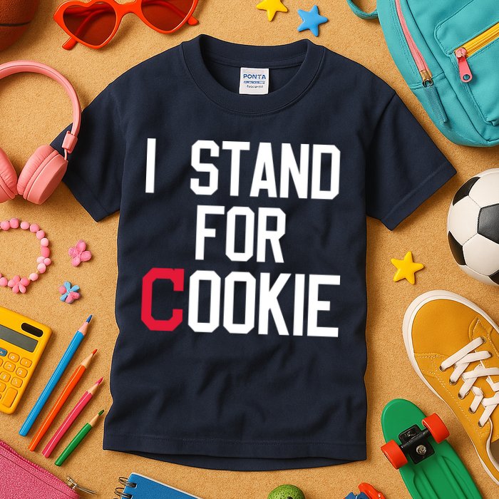 I Stand For Cookie Carlos Carrasco Indians Kids T-Shirt