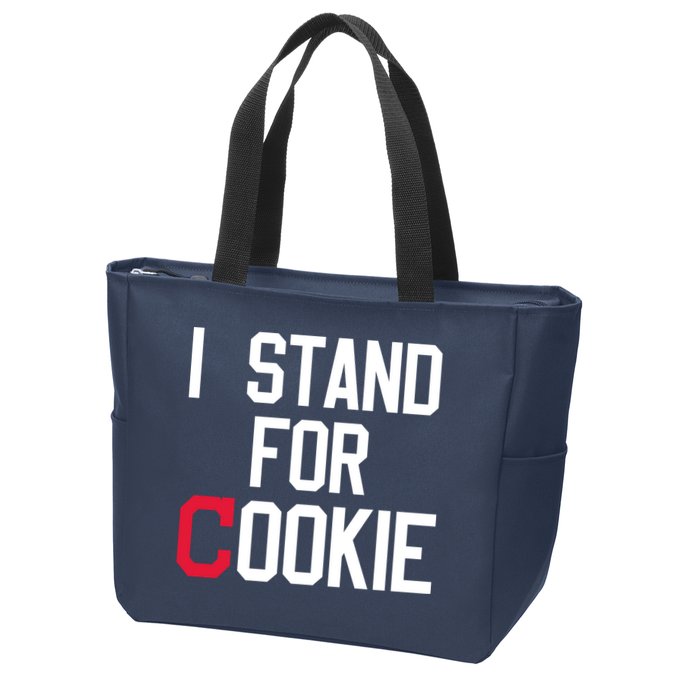 I Stand For Cookie Carlos Carrasco Indians Zip Tote Bag