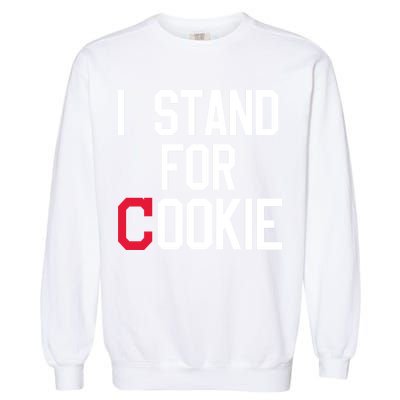 I Stand For Cookie Carlos Carrasco Indians Garment-Dyed Sweatshirt