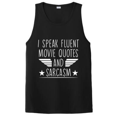 I Speak Fluent Movie Quotes And Sarcasm Funny Cinema Lover PosiCharge Competitor Tank