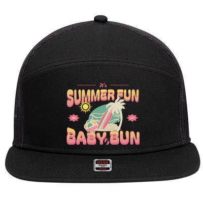 It’S Summer Fun Baby Bun 7 Panel Mesh Trucker Snapback Hat