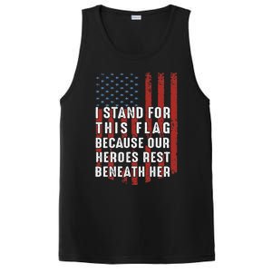 I Stand For This Flag Because Our Heroes Rest Beneath Her PosiCharge Competitor Tank