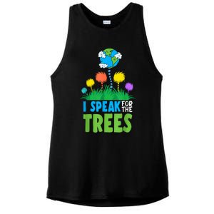 I Speak For Trees Earth Day Save Earth Inspiration Hippie Ladies PosiCharge Tri-Blend Wicking Tank