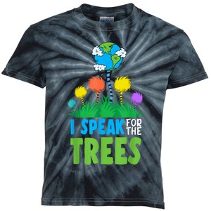 I Speak For Trees Earth Day Save Earth Inspiration Hippie Kids Tie-Dye T-Shirt