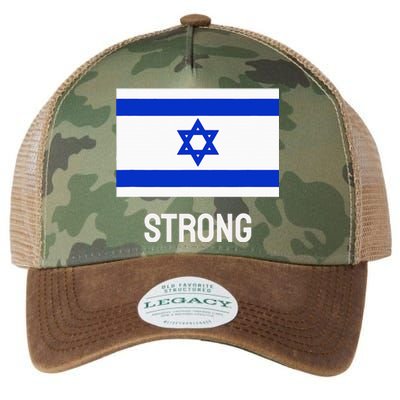 Israeli Strong Flag Vintage Made In Israel Legacy Tie Dye Trucker Hat