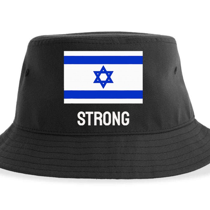 Israeli Strong Flag Vintage Made In Israel Sustainable Bucket Hat