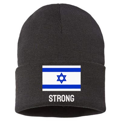 Israeli Strong Flag Vintage Made In Israel Sustainable Knit Beanie