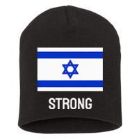 Israeli Strong Flag Vintage Made In Israel Short Acrylic Beanie