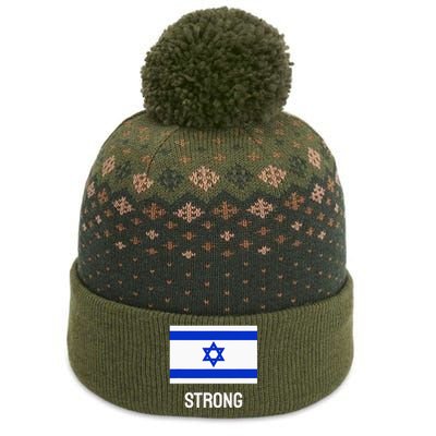 Israeli Strong Flag Vintage Made In Israel The Baniff Cuffed Pom Beanie