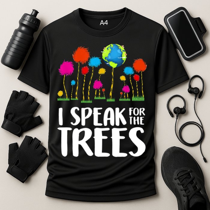 I Speak For The Trees Earth Day Cooling Performance Crew T-Shirt