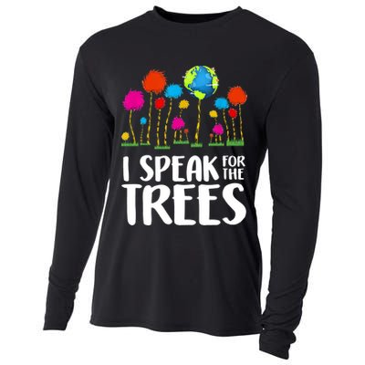 I Speak For The Trees Earth Day Cooling Performance Long Sleeve Crew